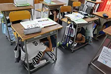 画像：避難訓練