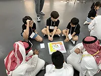 画像：キングサウード大学日本語学科学生との交流会